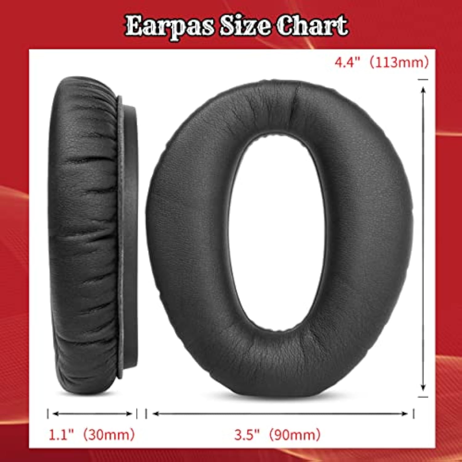 Replacement Earpads Cover Compatible With Lightspeed Aviation Zulu Sierra/Pfx/Tango/Zulu 2 Aviation Headset Ear Cushions Parts (Earpads)