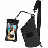 Waterproof Phone Pouch 8.3" & Fanny Pack, Waterproof Phone Case Detachable Lanyard Spring Rope for iPhone 16 15 14 13 Pro Max, IPX8 Cellphone Dry Bag