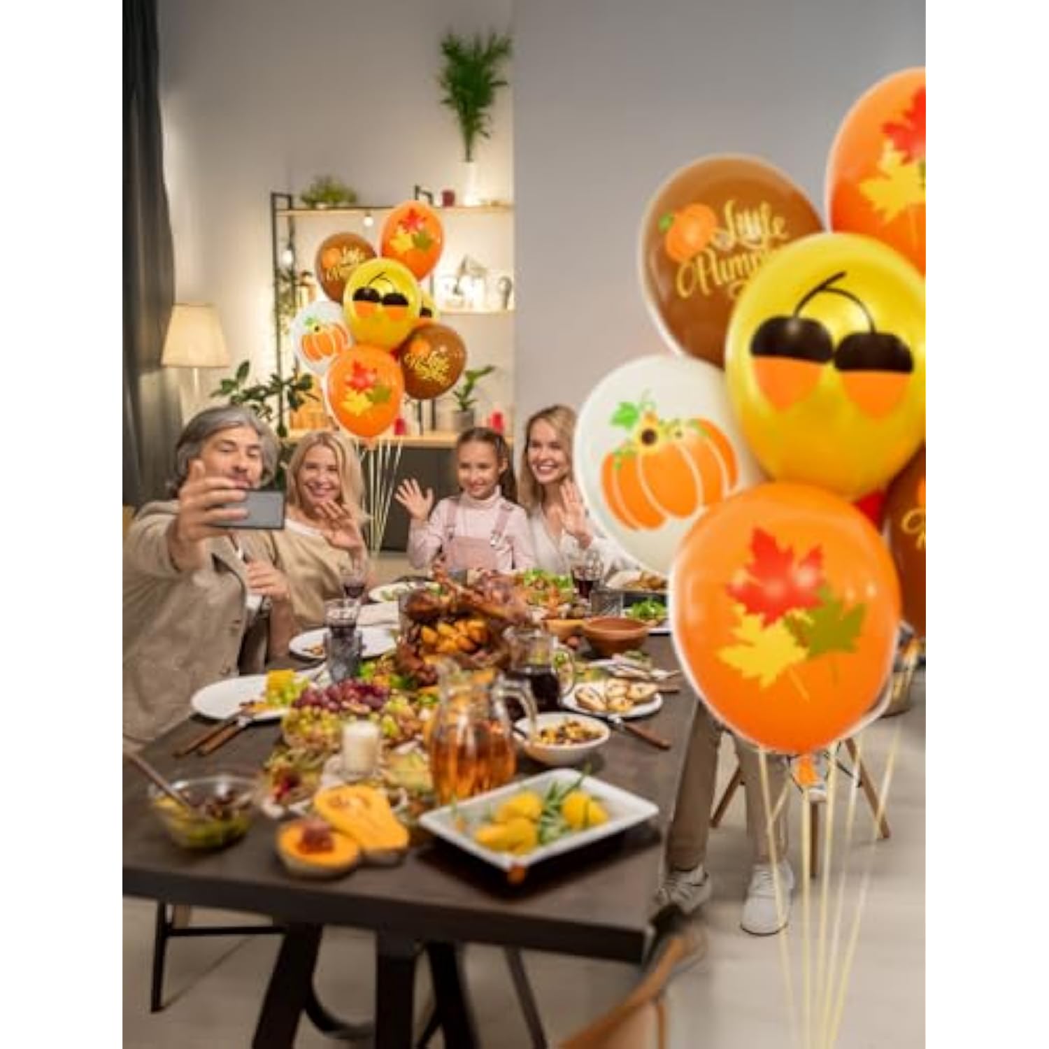 Fall Thanksgiving Balloons 12Inch Brown Gold Orange Latex Little Pumpkin Balloons for Party Decor