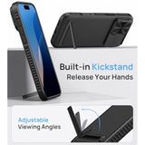 For Iphone 16 Pro Max Case With Stand, Compatible With Magsafe, Slide Camera Cover, Slim Fit, Military-Grade Protection, Rugged Hard Magnetic Men Phone Case For Iphone 16 Pro Max 2024, Black
