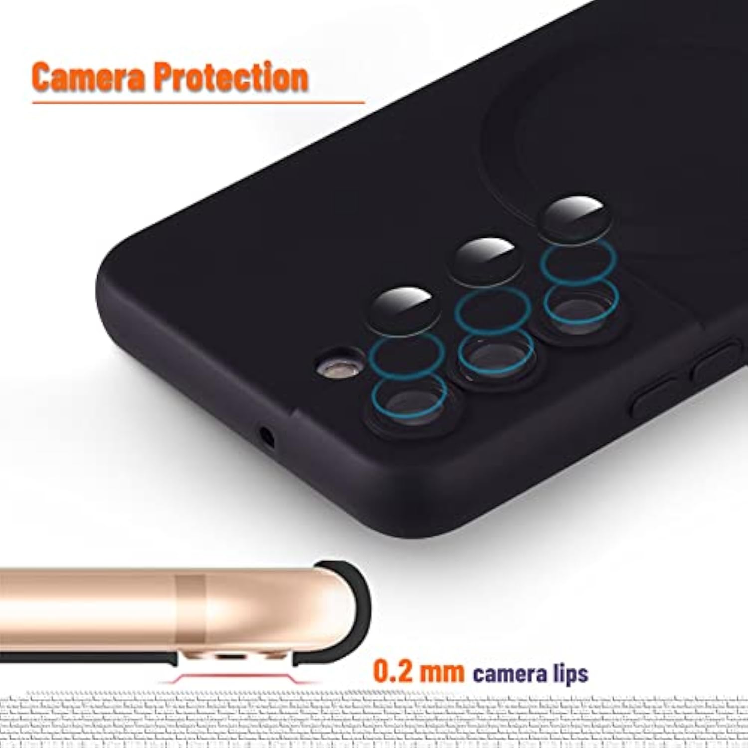 Magnetic For Samsung Galaxy S21 Fe Case,Soft Silicone Samsung Galaxy S21 Fe Phone Case With Camera Protection,Anti-Scratch Samsung Galaxy S21 Fe Case Compatible With Magsafe, Black