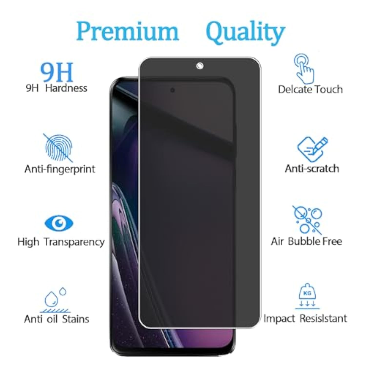 [3 Pack] Privacy Screen Protector For Motorola Moto G Stylus 5G 2023, 9H Hardness, Anti-Scratch, Anti Spy, Tempered Glass Screen Protector For Motorola Moto G Stylus 5G 2023