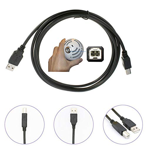 Blue Snowball MIC Microphone Replacement USB-A to USB-B 2.0 Cable - Power Cord for Arduino UNO, Mega 2560 Rev 3, Printer or External Hard Drive