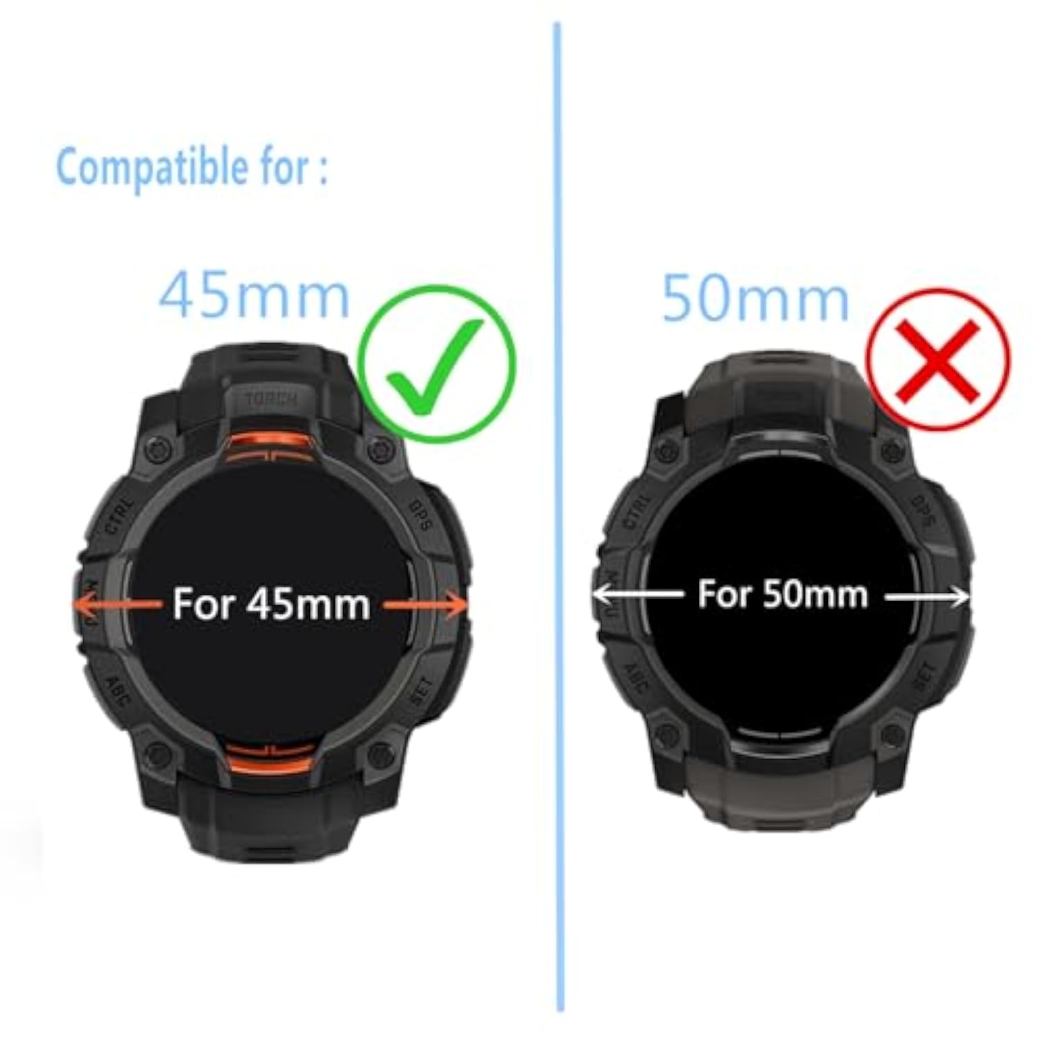 Screen Protector Compatible For Garmin Instinct 3 45Mm (3 Pack) Rugged Smart Watch Tempered Glass Protector Clear Film