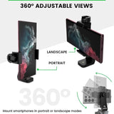 Unimount 360 iPhone Tripod Mount Adapter With Bluetooth Remote Universal Holder