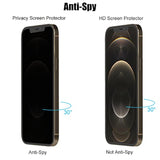 3 Pack Privacy Screen Protector For Iphone 12 Pro Max (6.7") Anti Spy Private Tempered Glass