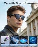 Smart Glasses with Camera, Bluetooth Music & Call, 800W HD Camera Glasses, 1080P Video Recording, Built-in ChatGPT Voice Assistant Control for Men