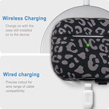 Leopard Silicone Compatible With Airpods Pro Case 2019, Soft Case Cover Flexible For Print Cover For Women Girls With Keychain - Grey Leopard Cheetah