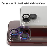 iPhone 15 Metal Frame for Multi Layered Tempered Glass Lens, Camera Lens for iPhone 15 Phone Camera Lens Glass. Sinji CamGlass Metallic Ring for