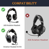 Replacement Ear Pads for Bose A20/Aviation Headset X (A10) Headset, EarPads Cushions with Soft Protein Leather, High-Density Noise Isolation Foam -