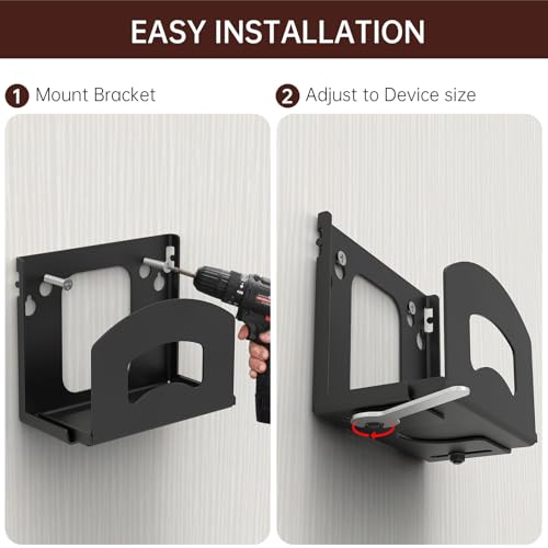 Cable Box Mount,Adjustable Wall Mount Holder for Small and Narrow Devices Like Cable Boxes,DVD Players,Modems,Streaming Media Devices and Other Media