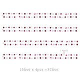 Pink Burgundy Circle Dots Garland Wedding Party Decoration Hanging Str