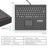 Industrial Wired Machine Keyboard With Touchpad 10In Mini Portable Keyboard 84 Keys Portable Compact - Ps/2 Interface