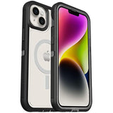 OtterBox iPhone 14 Plus Defender Series XT Case - Black Crystal, screenless, Rugged, Snaps to MagSafe, Lanyard Attachment