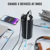 Portable Laptop Charger With Ac Outlet, 98Wh/100W Power Bank 27000Mah External Travel Battery Pack With Led Flashlight For Macbook, Ipad, Dell, Hp, Samsung, Iphone, Switch And More