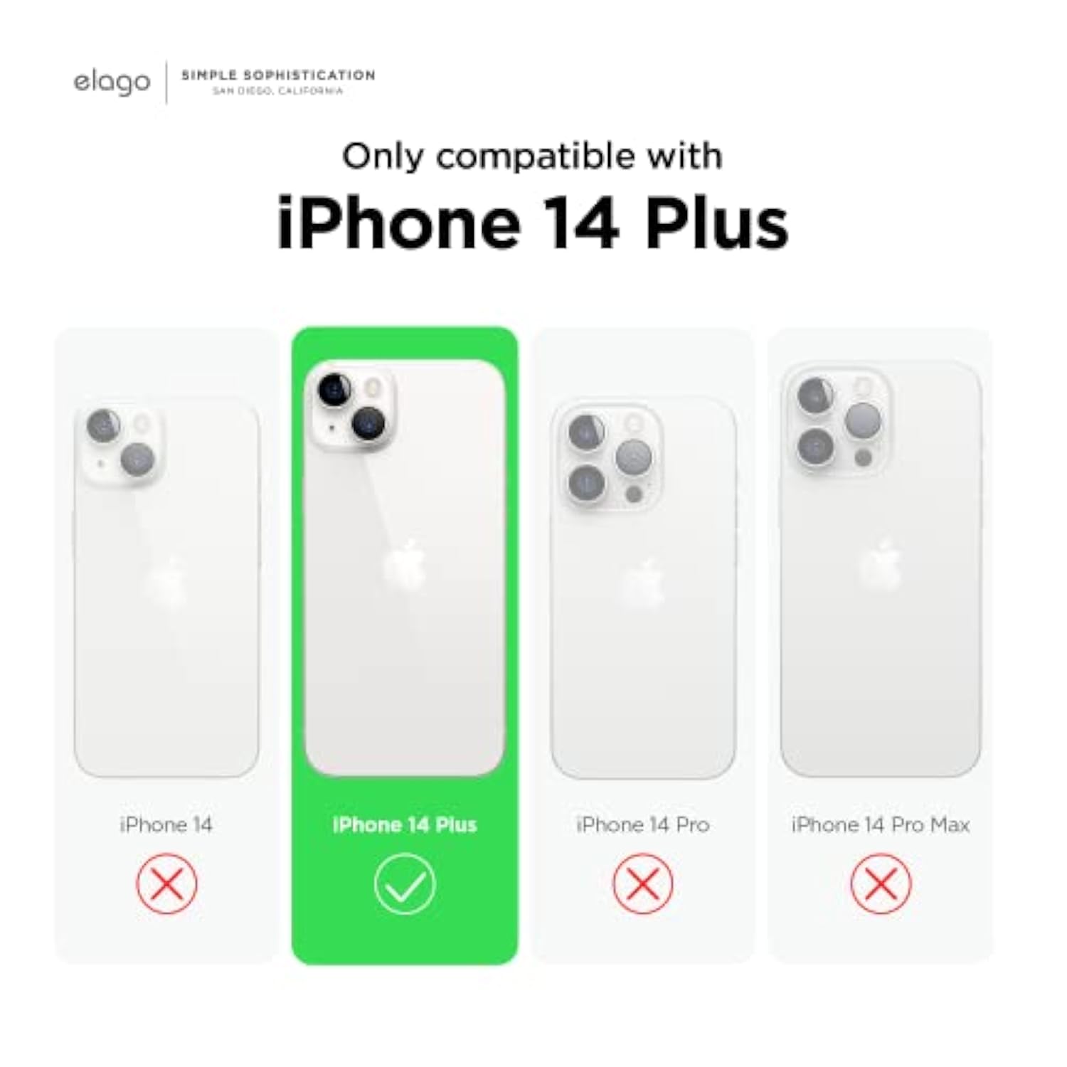 elago Compatible with iPhone 14 Plus Case, Liquid Silicone Case, Full Body Protective Cover, Shockproof, Slim Design, Anti-Scratch Soft Microfiber Lining, 6.7 inch (Stone)