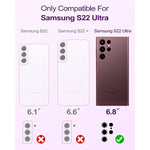 For Samsung Galaxy S22 Ultra 5G Case, Cover 3 In 1 Full Body Heavy Duty Protection Hybrid Shockproof Tpu Bumper Three Layer Protective Case For Samsung Galaxy S22 Ultra 6.8 Inch, Purple