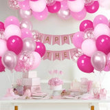 50pcs Pink Balloon Set 12in Metallic Confetti Balloons for Parties and Weddings