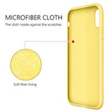 For Iphone 11 Case Liquid Silicone, Phone Case For Iphone 11 6.1 Inch Soft Gel Rubber Slim Lightweight Microfiber Lining Cushion Texture Cover Shockproof Protective Anti-Scratch, Yellow