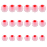 Earbud Replacement Tips Silicone Earbud Tips Earbud Covers Fit For In-Ear Headphones (Inner Hole 3.8Mm -5.1Mm) Eartips Earbud Rubber Tips 9 Pairs S/M/L, Transparent/Red
