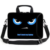 17" Shoulder Bag Adjustable Shoulder Strap Laptop Sleeve Carrying Case With Mouse And Power Adapter Storage Bag (Blue Eyes-1)