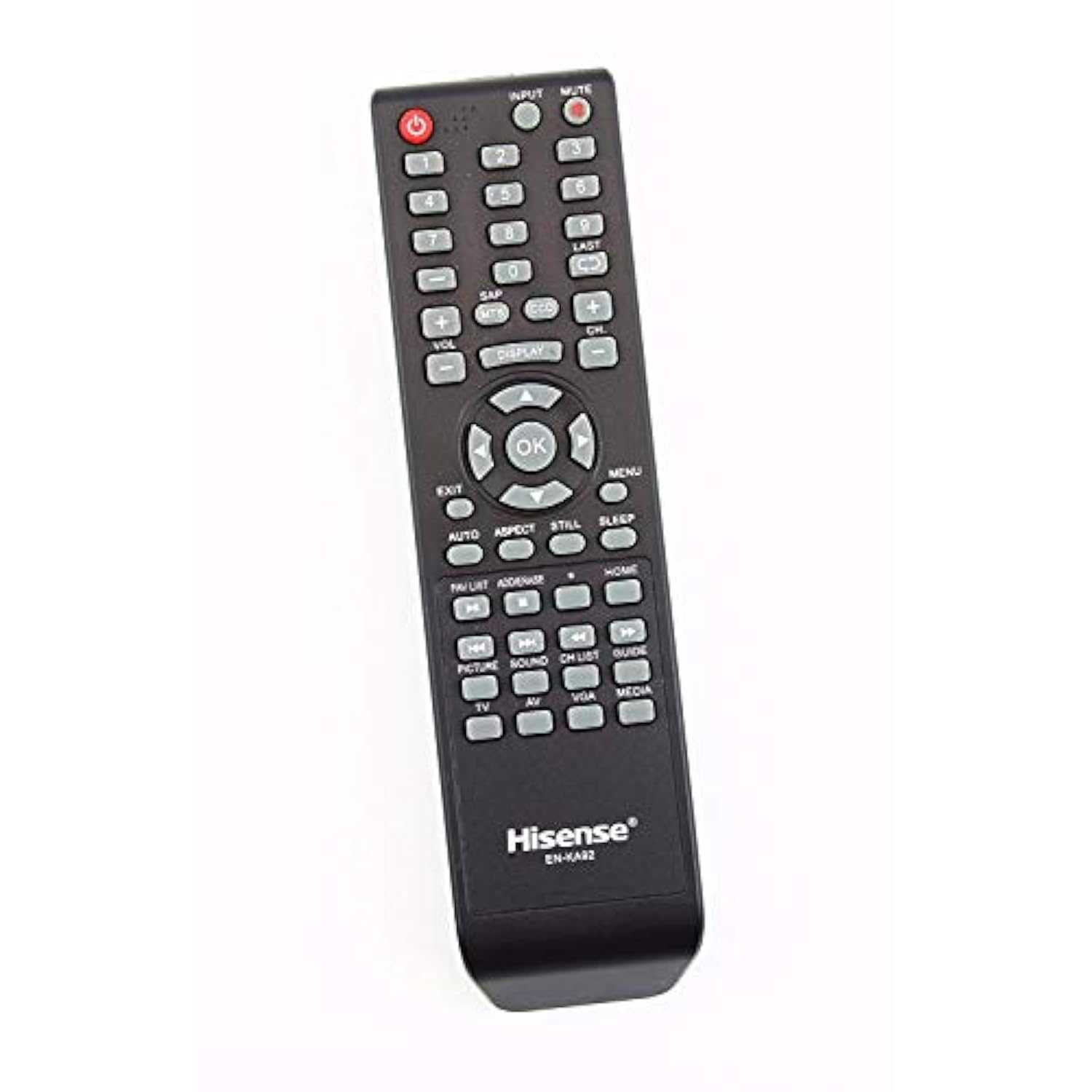 Original Hisense EN-KA92 LCD TV Remote Control Supplied with Models 32D37, 32H3B1, 32H3B2, 32H3C, 32H3E, 40H3B, 40H3C, 40H3E