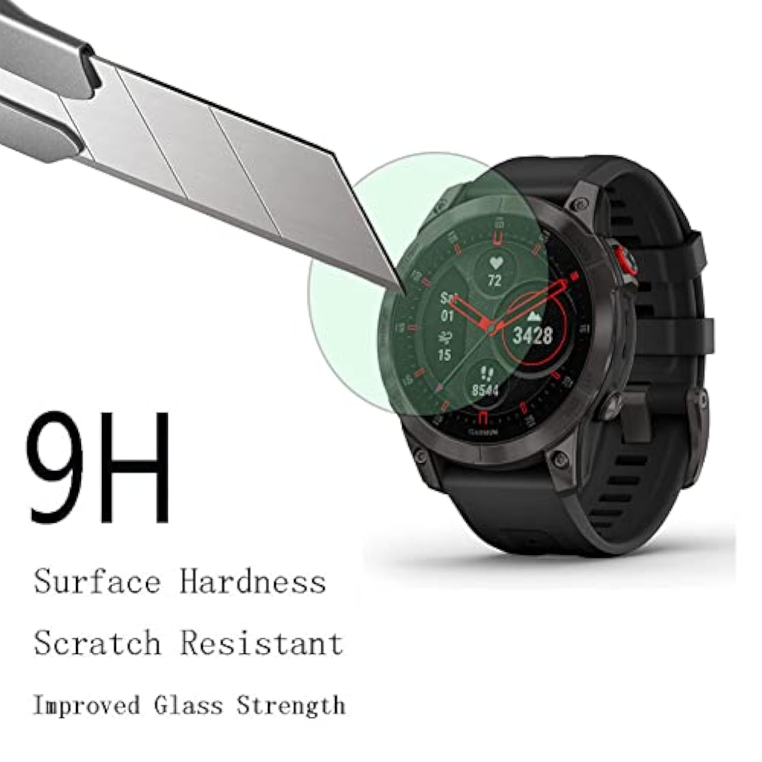 Watch Screen Protector (3+2 Pack) Compatible For Garmin Epix Gen 2, Tempered Glass Film Anti-Scratch High Definition Full Coverage And Soft Tpu Protective Case