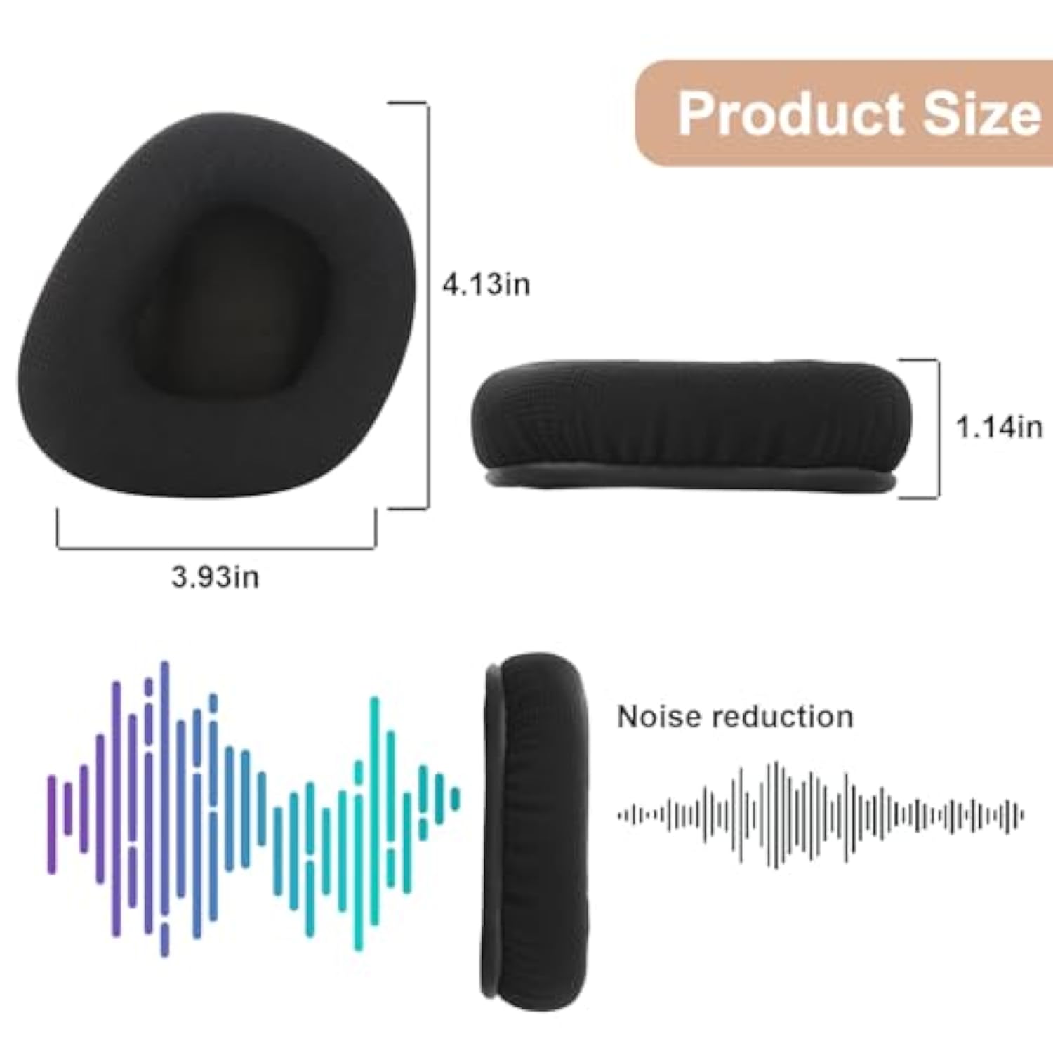 Corsair Void Pro Replacement Ear Pads Compatible With Corsair Void/Corsair Void Pro Rgb/Void Elite/Surround Wired & Wireless Rgb Usb Gaming Headsets With Black Mesh Fabric,Ear Muffs Memory Foam Earp