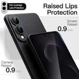 Slim Case for  Galaxy S25 Edge with Camera Lens Full Protection, Ultra-Thin Lightweight Matte Finish Minimalist Protective Phone Cover (Black)
