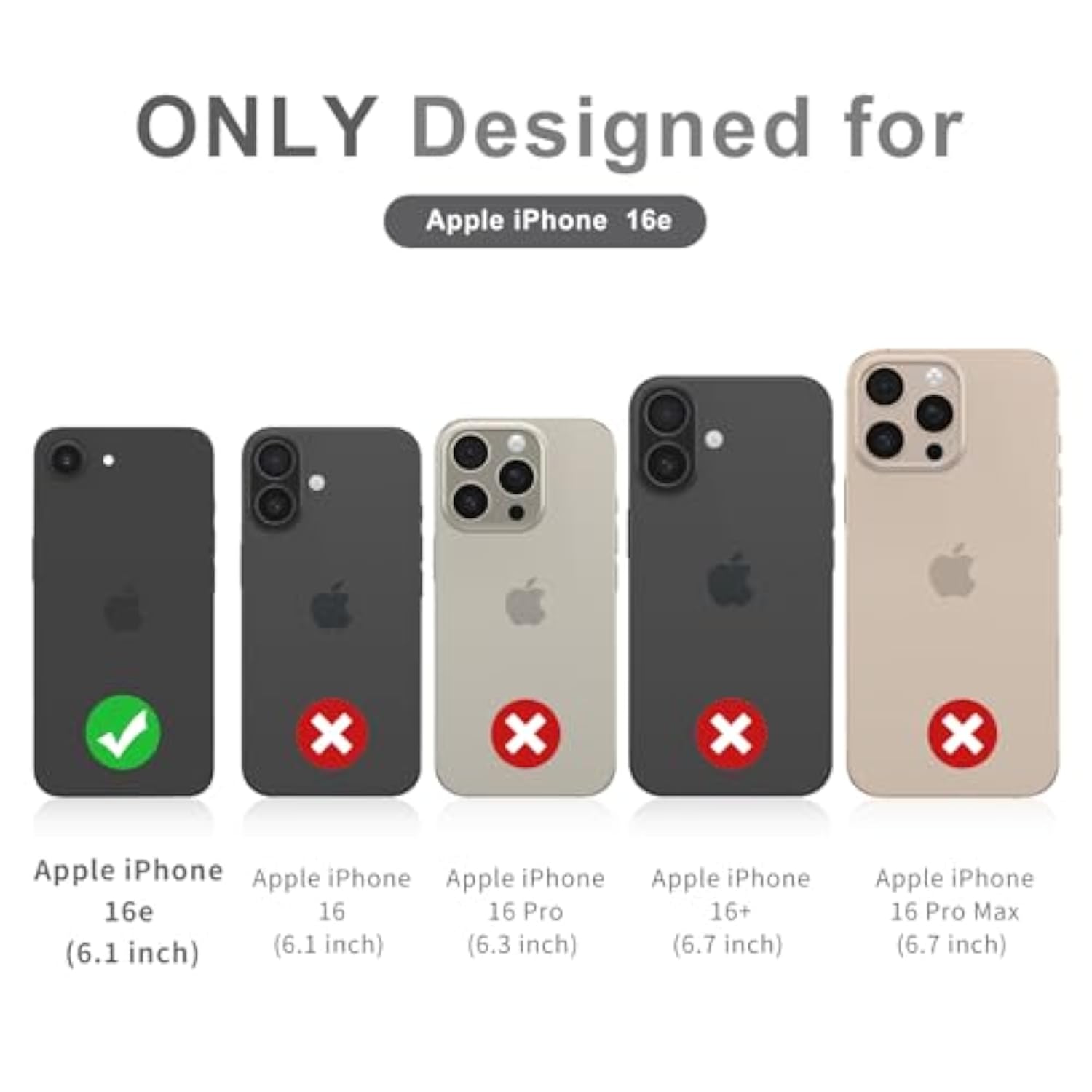 For Iphone 16E Case, Cute [Don'T Touch My Phone] Shockproof Dual Layer Slim Protective Silicone Plastic Cover For Kids Boys Men Phone Case (Iphone 16E 2025 6.1-Inch)