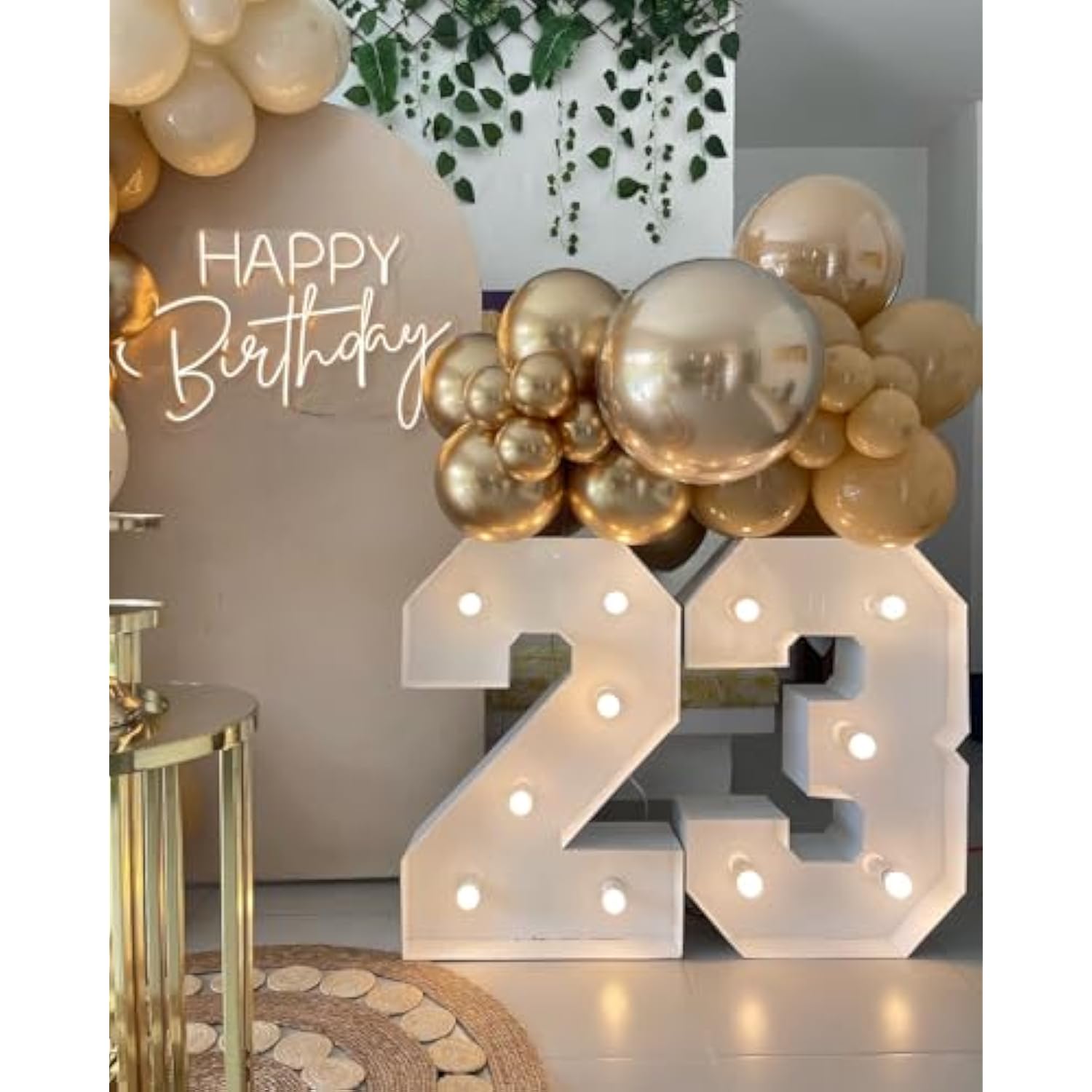 Birthday Balloon For Women Garland Kit Arch And Gold For Party Decoration Neutral Brown Tawny Boho Ivory White Sand Gold