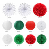 21pcs Red White Green Mexican Christmas Birthday Party Decorations Garland