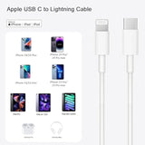 20W Airpods Pro (1St) Generation Fast Charger Fit For Airpods 2Nd/3Rd Gen Wireless Earbuds With 6.6Ft Usb C To Lightning Charging Cord For Iphone 14/13/12/11 Power Adapter Cable
