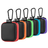[5-Pack Earbud Case, Portable Eva Small Earbuds Carrying Case Storage Bag Organizer With Carabiners For Earphones, Earbuds, Earpieces, Sd Memory Card, Camera Chips