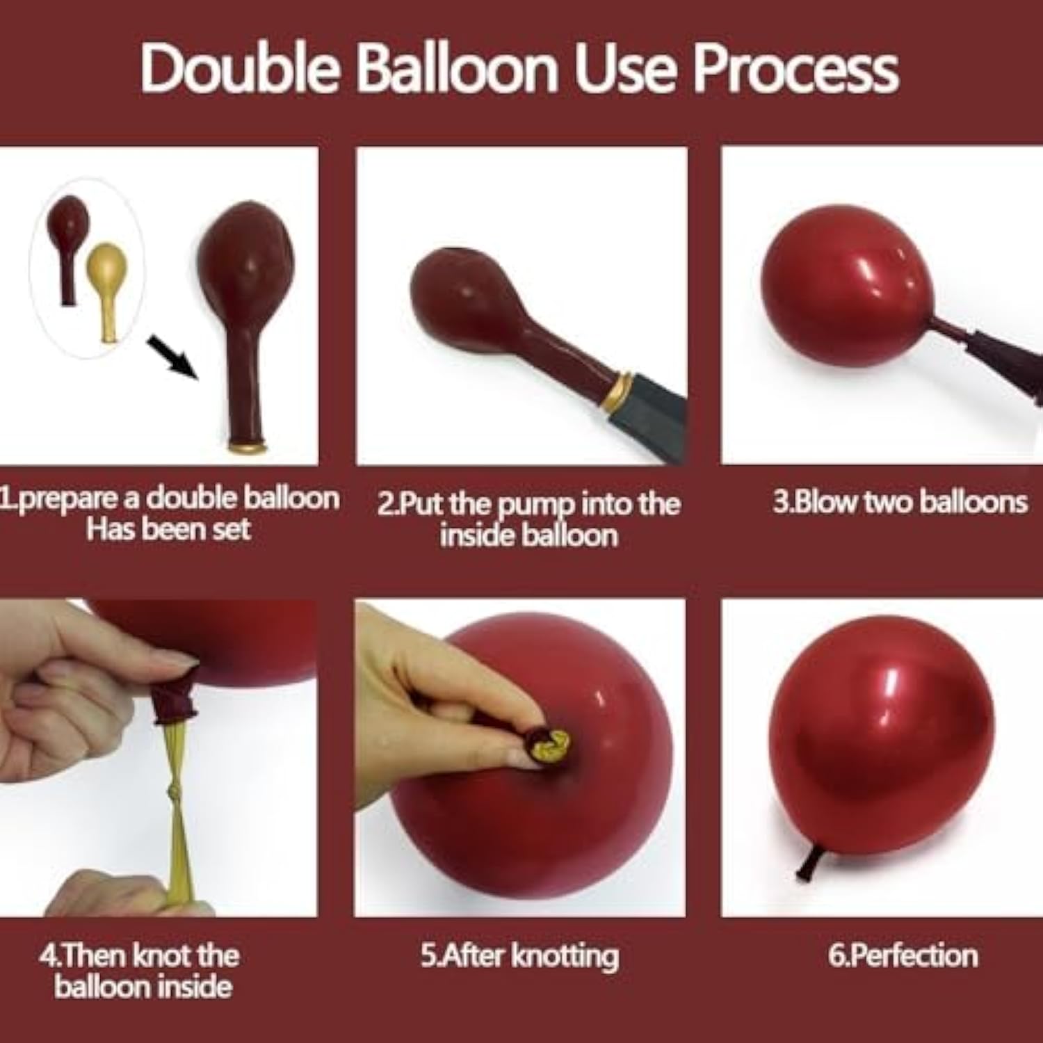 Red & Pink Balloon Garland Kit with Burgundy, Gold for Bridal Shower, Wedding, Birthday Party