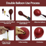 Red & Pink Balloon Garland Kit with Burgundy, Gold for Bridal Shower, Wedding, Birthday Party