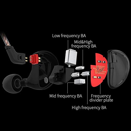 KZ AS10 in Ear Monitor Earbuds Headphone, Pure 5 Balanced Armature 5BA KZ Earbuds Earphone, Musician in Ear Monitor Headphone High Fidelity HiFi