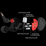 KZ AS10 in Ear Monitor Earbuds Headphone, Pure 5 Balanced Armature 5BA KZ Earbuds Earphone, Musician in Ear Monitor Headphone High Fidelity HiFi
