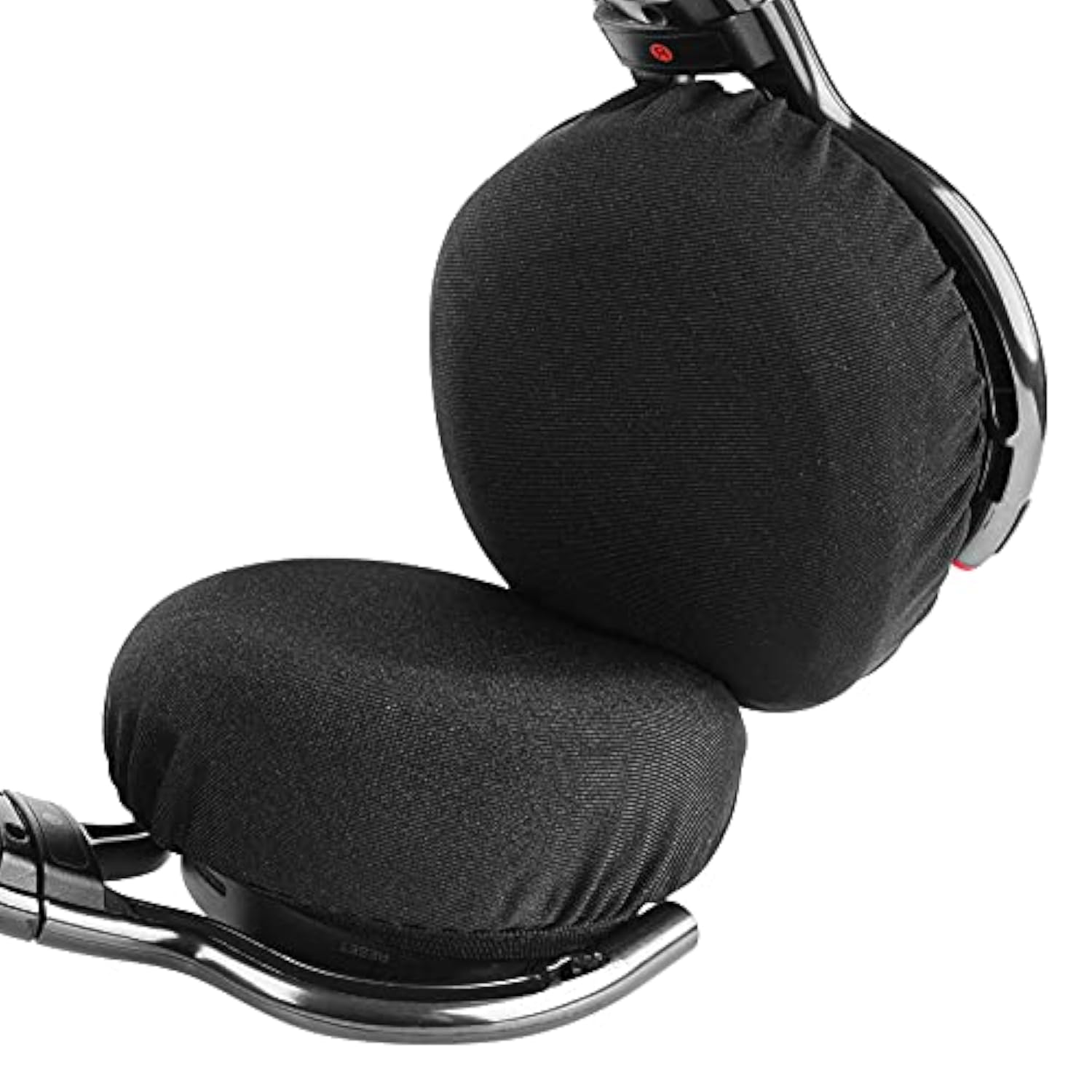 Geekria 20 Pairs Flex Fabric Headphone Covers (- Product Safety Certified -), Washable & Stretchable Sanitary Ear Protectors for Over-Ear Headsets, Sweat-Resistant (M/Black)