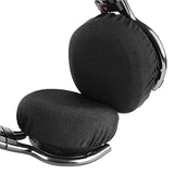 Geekria 20 Pairs Flex Fabric Headphone Covers (- Product Safety Certified -), Washable & Stretchable Sanitary Ear Protectors for Over-Ear Headsets, Sweat-Resistant (M/Black)