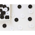 1 Inch (25Mm) Black Resin Buttons Sewing Flatback Button For Garment Diy Craft Decoration Pack Of 50Pcs