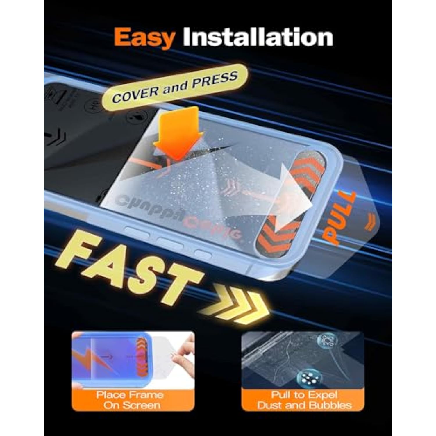 2Pcs Chubbyshield Ultra For Iphone 16 Pro Max 360 Privacy Screen Protector, Anti-Spy Screen Protector Privacy Glass With Ultra-Easy Install Box, Auto Dust-Elimination & Bubble Free