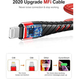 (2 Pack) Long Iphone Charger 10Ft For [Mfi Certified], 10 Foot Lightning Cable Fast Charging Cord 10 Feet For Iphone 12/12 Pro/11/11 Pro/11 Pro Max/Xs/Xs Max/Xr/X/8/8 Plus/7/7 Plus/6 Plus