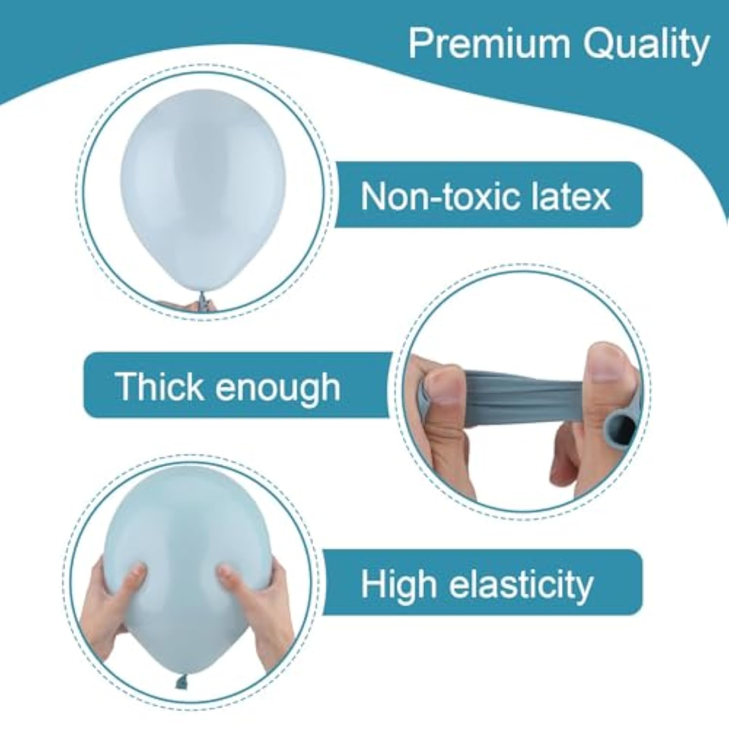 Blue And Green Balloons,60 Pcs 12 Inches Avocado Macaron Green Retro Sea Fog Blue Retro Apricot Balloons For Birthday Baby Shower Graduation Engagement Party Decorations