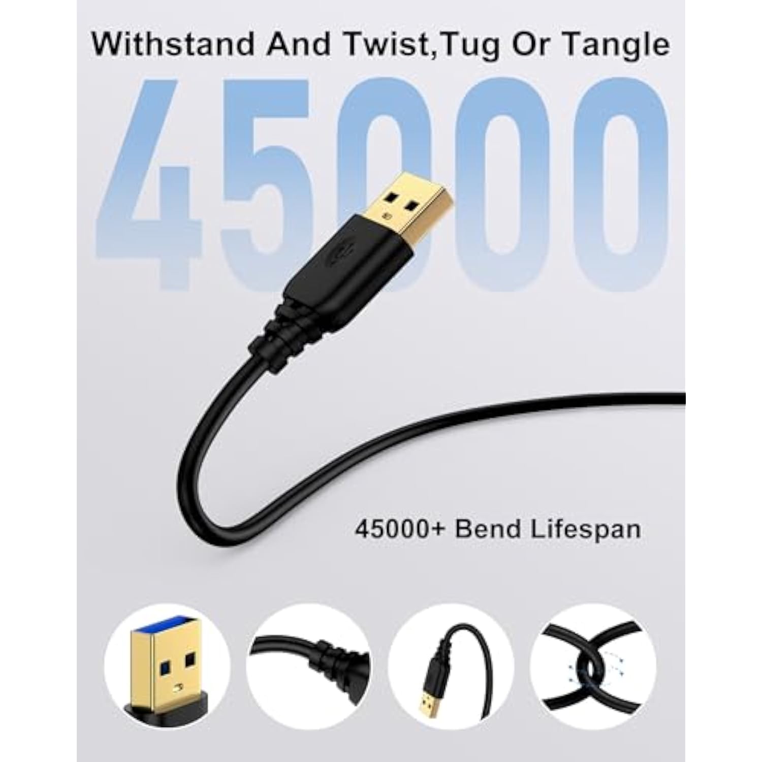 Usb A To Usb A Cable 6Ft, Usb 3.0 Type A To A Male Cable Double Sided Usb Cord For Data Transfer Compatible With External Hard Drives Laptops Cooling Pad/Fan Printer Scanner Speaker Dvd Player Usb Hub