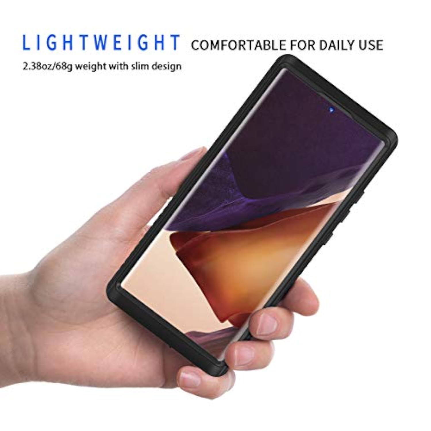 Galaxy Note 20 Ultra Waterproof Case with Built-in Screen Protector, Full Body Sealed Underwater Protective Cover for Samsung Note 20 Ultra 6.9 inch, Black