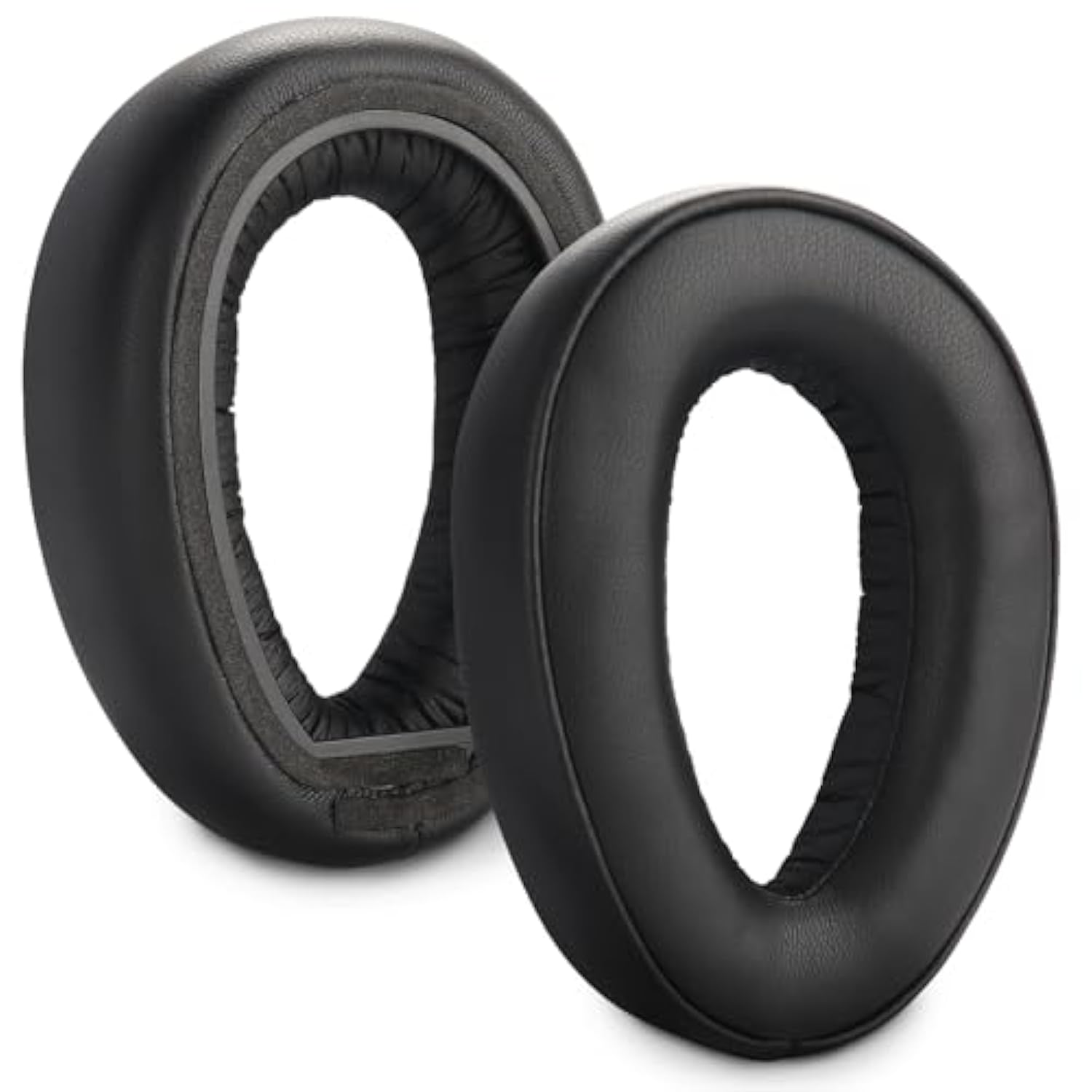 Ear Pads Replacement Compatible With Sennheiser Pxc550, Pxc 550-Ii Wireless, Mb 660 Uc, Mb 660 Uc Mc Headphones, Black, Memory Foam, Leather