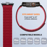 Double Sided Wearable Magnetic Band Compatible with  Watch Band 49mm 46mm 45mm 44mm 42mm for Men Women, Soft Silicone Strap for iWatch Ultra SE