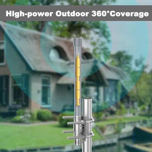 Outdoor Wifi Antenna 5 Dbi 2.4Ghz Omnidirectional Antenna, 12", N-Male Connector, Waterproof Fiberglass Antenna For Wireless Routers, Access Points, Signal Boosters, Iot Devices