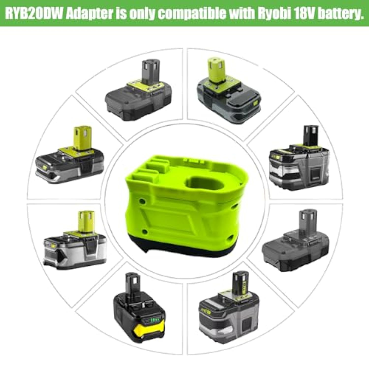 Zdtz Battery Adapter For Ryobi 18V To For Dewalt 20V Max Battery, For Ryobi 18V One+ Battery P107 P108 Convert For Dewalt 20V Tools